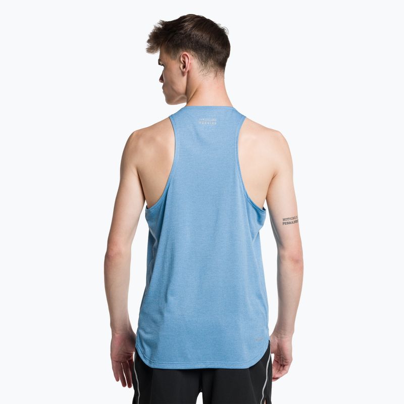 Pánské běžecké tílko New Balance Graphic Impact Run Singlet modré MT21276HBT 3