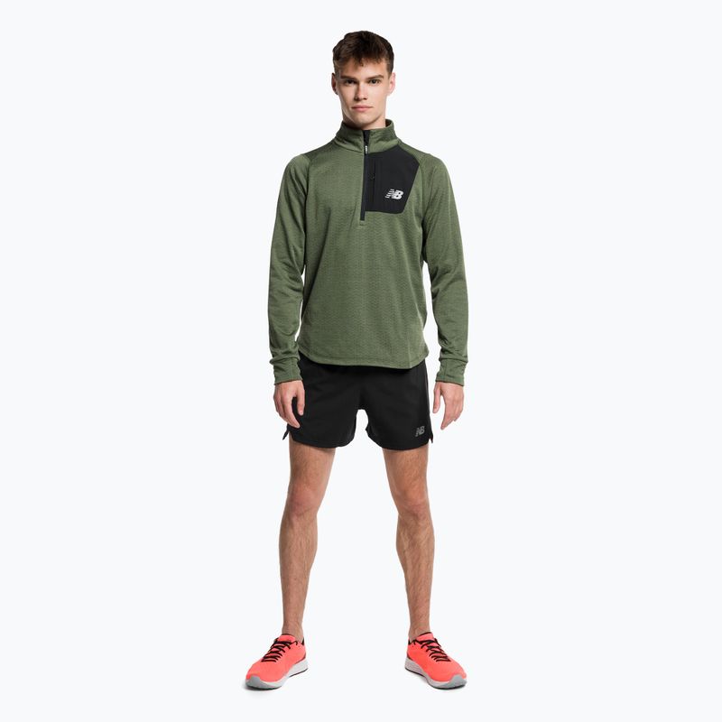 Pánské tričko New Balance Top NB Heat Grid Half Zip šedé NBMT23252DO1 2