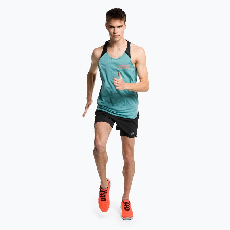 Pánské běžecké tílko New Balance Accelerate Pacer Singlet modré MT31240FAD 2