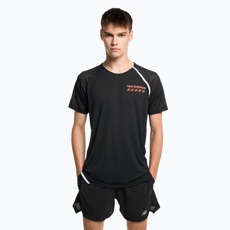 Pánské běžecké tričko New Balance Top Accelerate Pacer černé MT31241BK