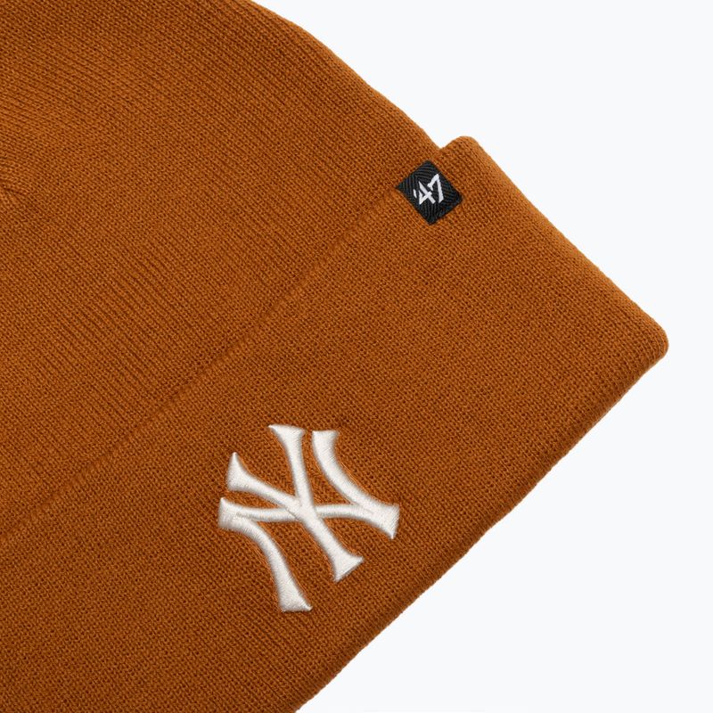 Zimní čepice 47 Brand MLB New York Yankees Haymaker burnt orange 3