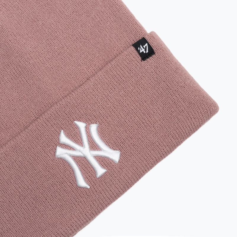 Zimní čepice 47 Brand MLB New York Yankees Haymaker mauve 3