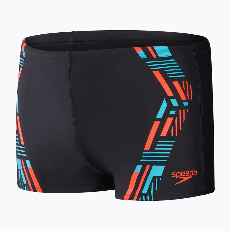 Pánské plavecké šortky Speedo Tech Print black/orange 10