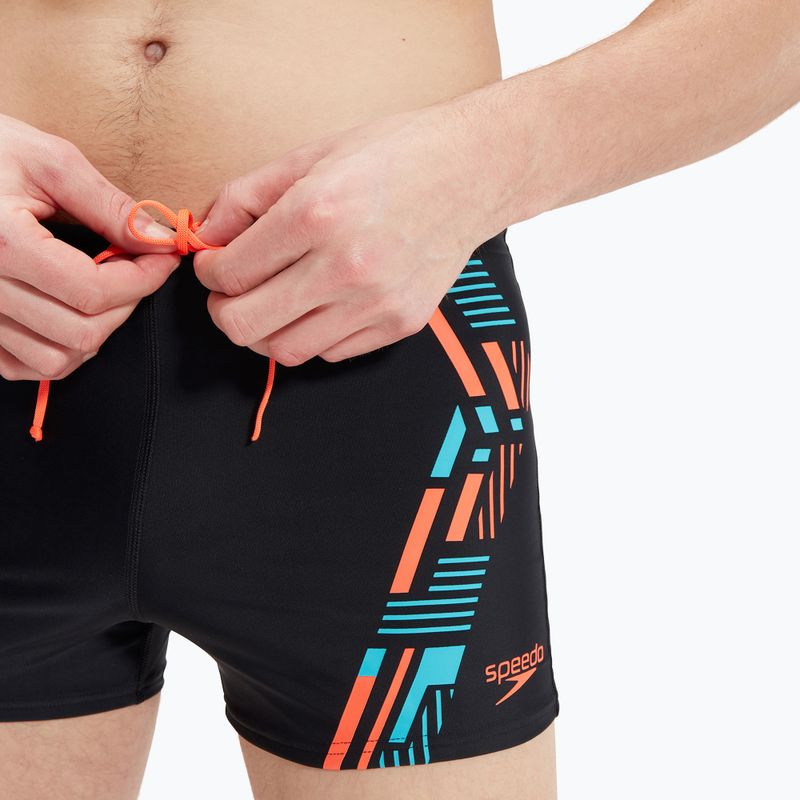 Pánské plavecké šortky Speedo Tech Print black/orange 8
