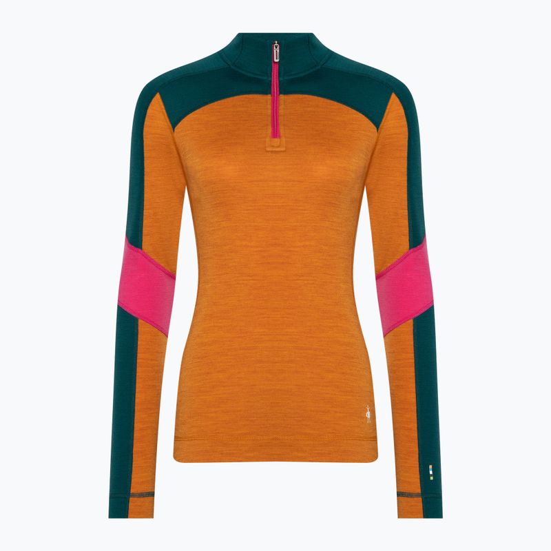 Dámská termoakční mikina Smartwool Merino Baselayer Colorblock 1/4 Zip Boxed marmalade heather 3