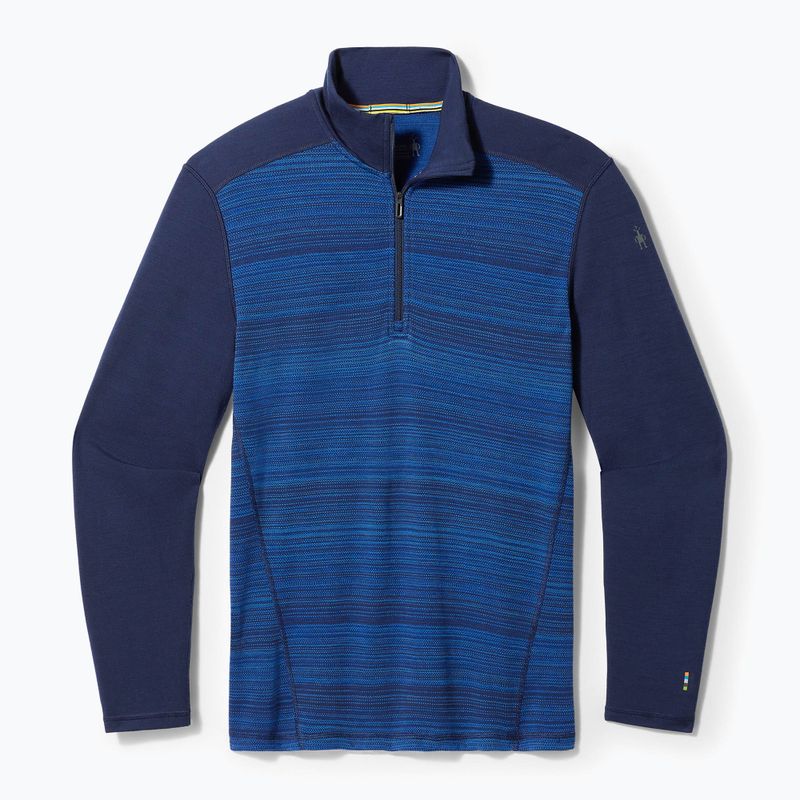 Pánské termo tričko longsleeve  Smartwool Merino 250 Baselayer 1/4 Zip Boxed deep navy color shift 3