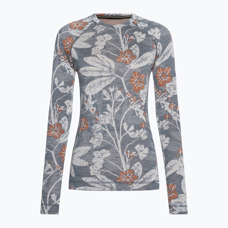 Dámská termoakční mikina Smartwool Merino 250 Baselayer Crew Boxed winter sky floral 3