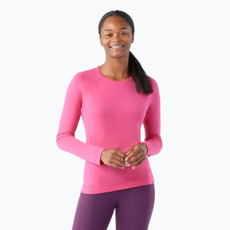 Dámské termo tričko Smartwool Merino 250 Baselayer Crew boxed power pink