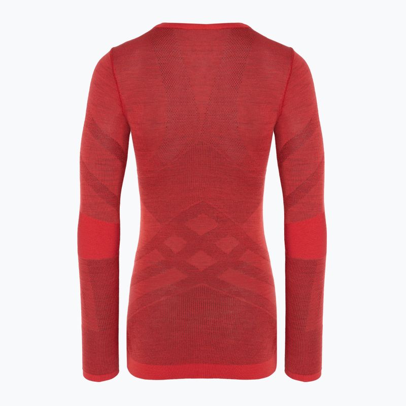 Dámská termoakční mikina Smartwool Intraknit Thermal Merino Baselayer Crew scarlet/black 2