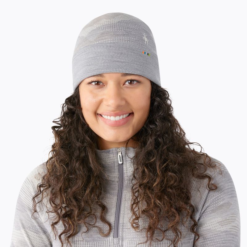 Smartwool Merino Reversible Cuffed světle šedá čepice Mountain Scape 8