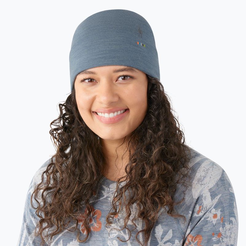 Čepice Smartwool Merino Reversible Cuffed pewter blue heather 2