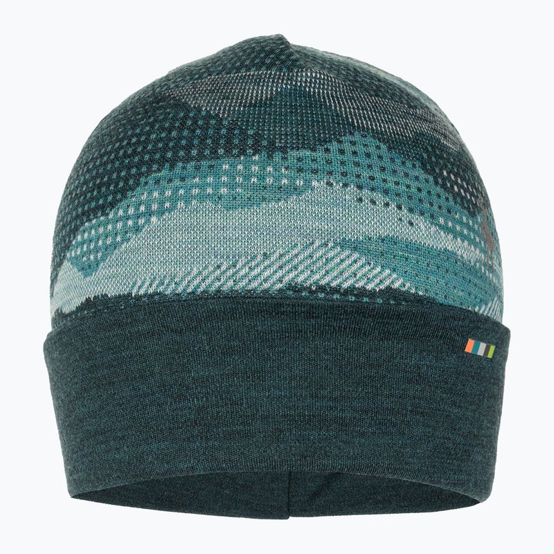 Čepice Smartwool Merino Reversible Cuffed twilight blue mtn scape 2