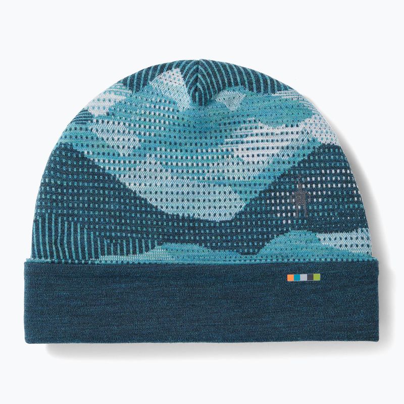 Čepice Smartwool Merino Reversible Cuffed twilight blue mtn scape 6