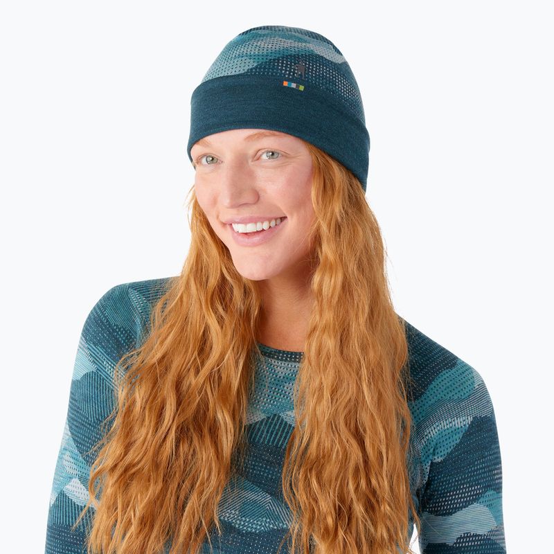 Čepice Smartwool Merino Reversible Cuffed twilight blue mtn scape 7