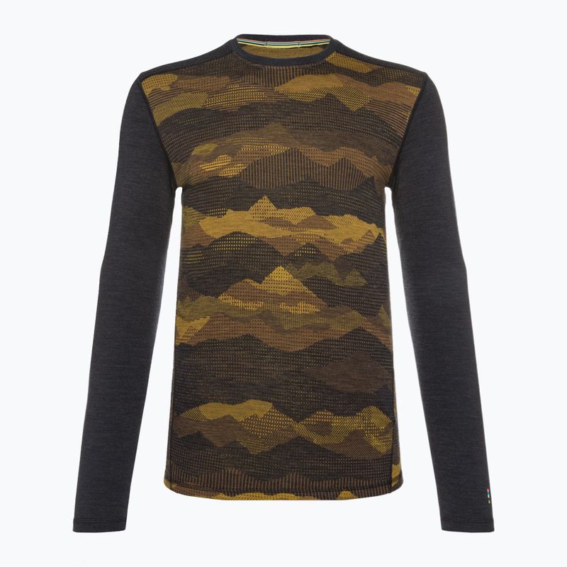 Pánská termoakční mikina Smartwool Merino 250 Baselayer Crew Boxed charcoal mtn scape 3