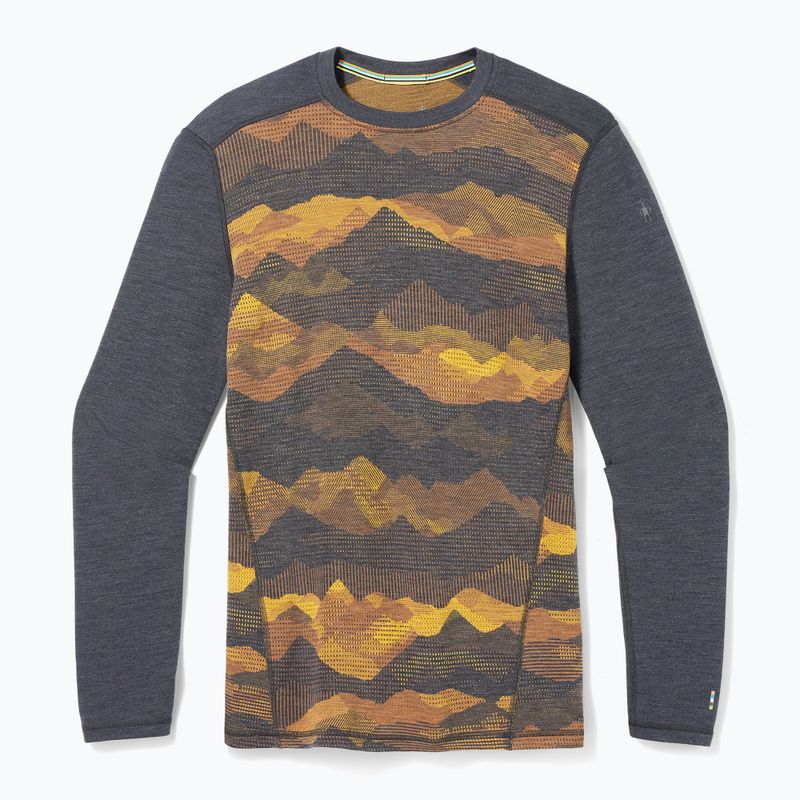 Pánská termoakční mikina Smartwool Merino 250 Baselayer Crew Boxed charcoal mtn scape 6