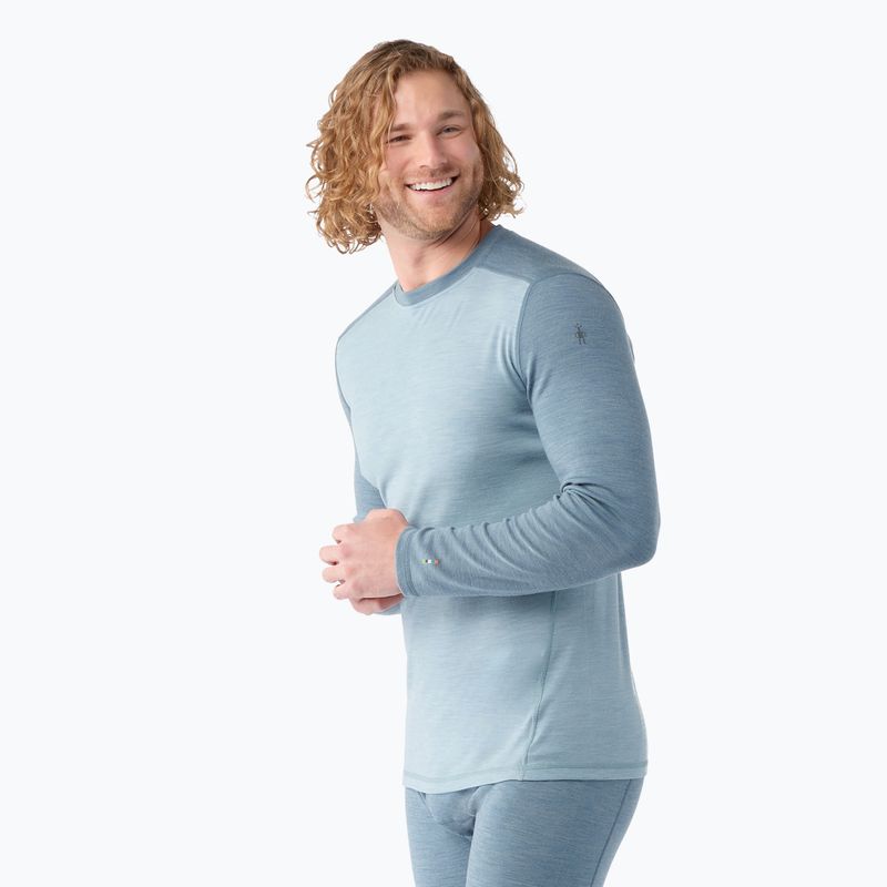 Pánské termo tričko Smartwool Merino 250 Baselayer Crew Boxed pewter blue-lead