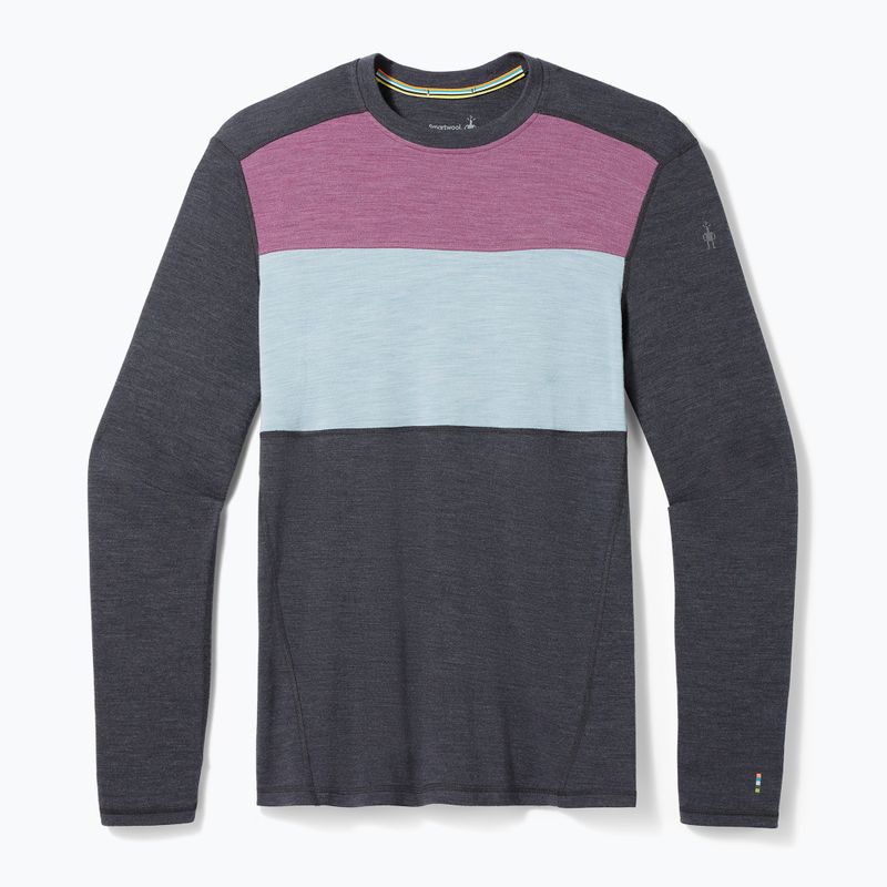 Pánská termoakční mikina Smartwool Thermal Merino Baselayer Colorblock Crew Boxed charcoal 3