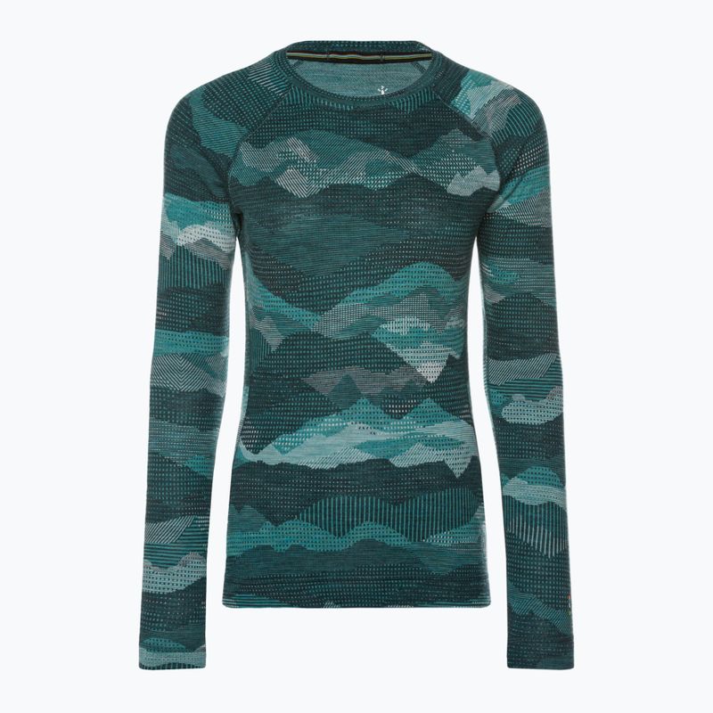 Dámská termoakční mikina Smartwool Merino 250 Baselayer Crew Boxed twilight blue mtn scape 3