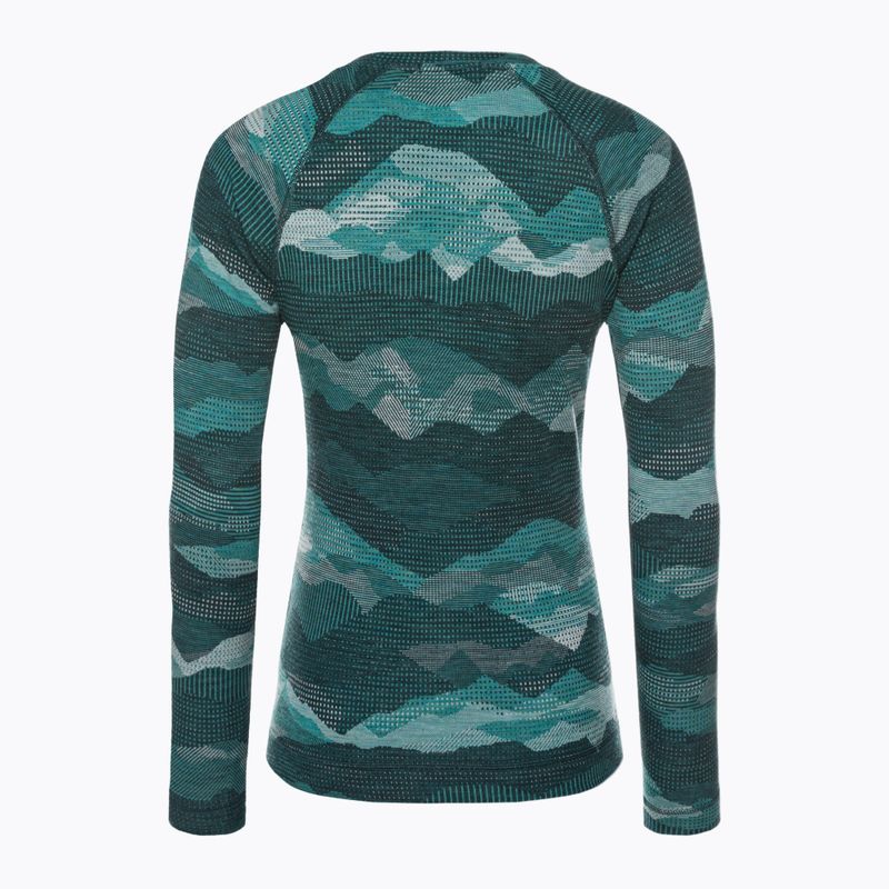 Dámské termo tričko Smartwool Merino 250 Baselayer Crew Boxed twilight blue mtn scape 4