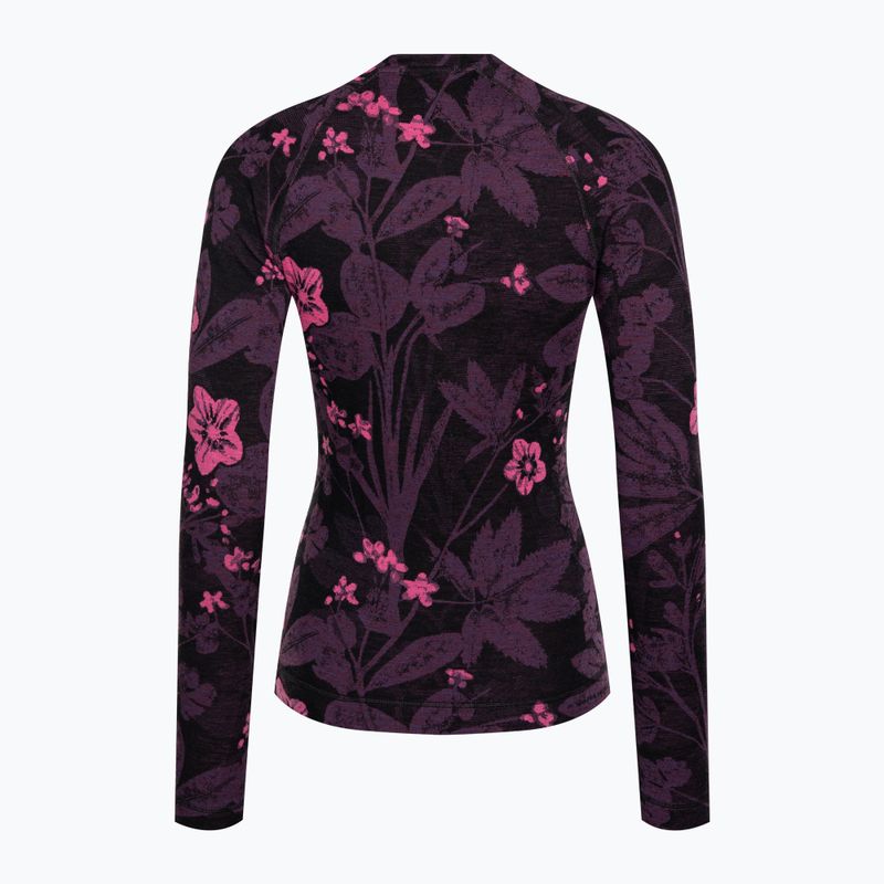 Dámská termoakční mikina Smartwool Merino 250 Baselayer Crew Boxed purple iris floral 4