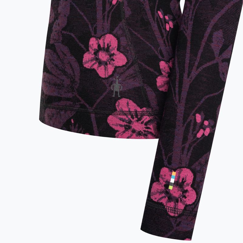 Dámská termoakční mikina Smartwool Merino 250 Baselayer Crew Boxed purple iris floral 6