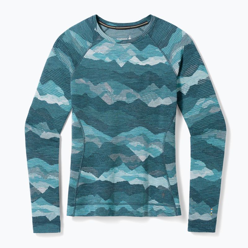 Dámská termoakční mikina Smartwool Merino 250 Baselayer Crew Boxed twilight blue mtn scape 6