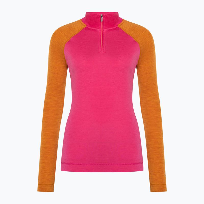 Dámské termo tričko longsleeve Smartwool Classic Thermal Merino Baselayer 1/4 Zip Boxed power pink 3