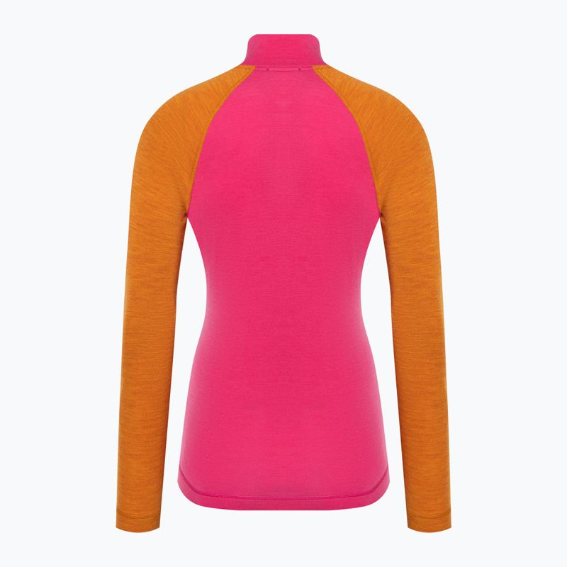 Dámské termo tričko longsleeve Smartwool Classic Thermal Merino Baselayer 1/4 Zip Boxed power pink 4