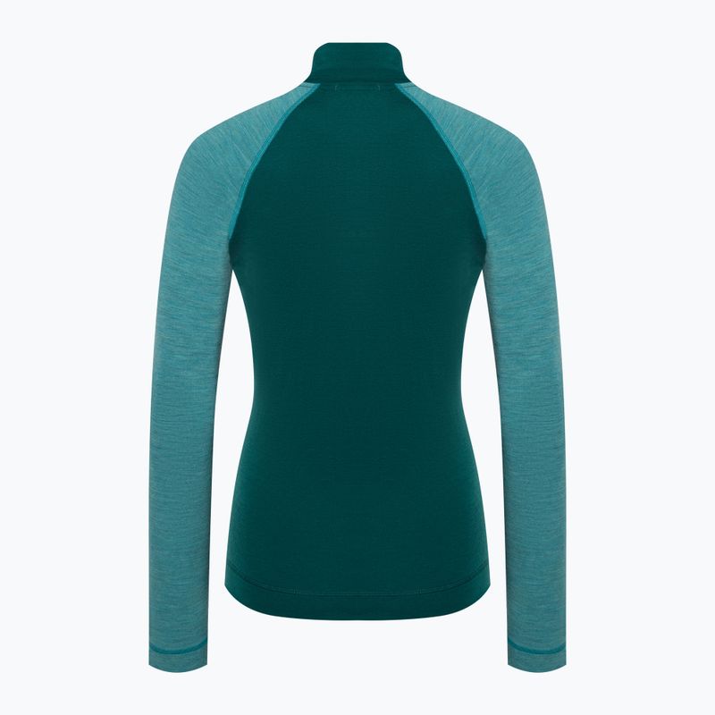 Dámské termo tričko longsleeve Smartwool Classic Thermal Merino Baselayer 1/4 Zip Boxed emerald 4