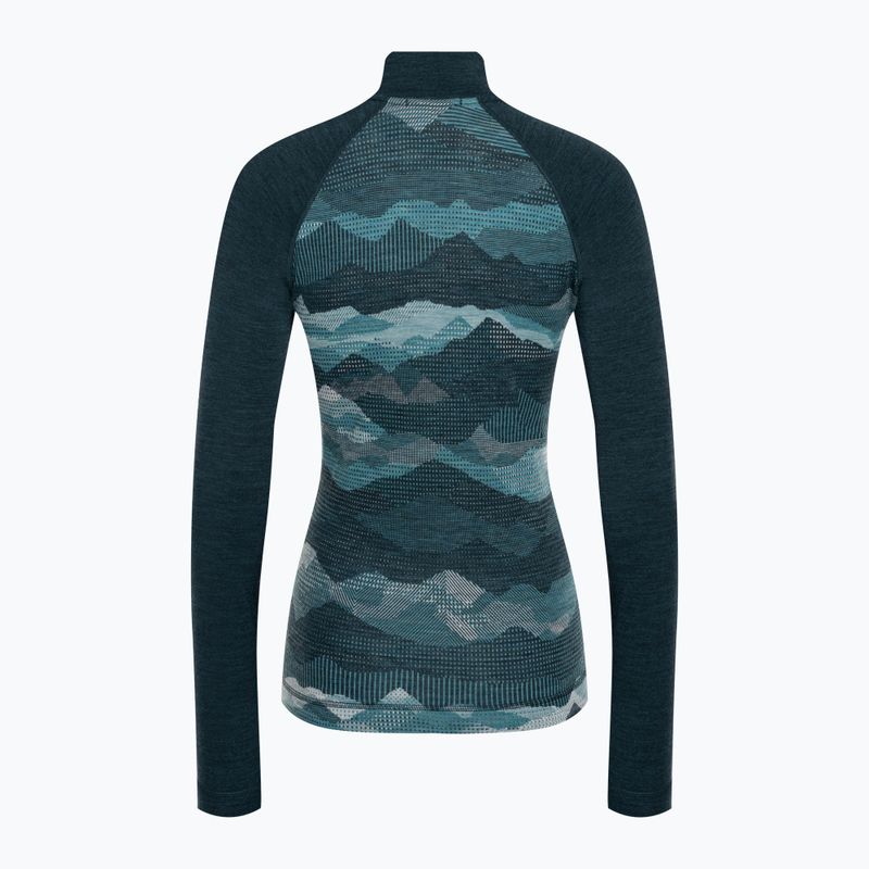 Dámské termo tričko longsleeve Smartwool Classic Thermal Merino Baselayer 1/4 Boxed twilight blue 4