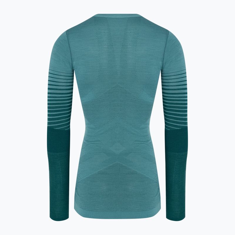 Dámská termoakční mikina Smartwool Intraknit Thermal Merino Baselayer Pattern Crew cascade 4