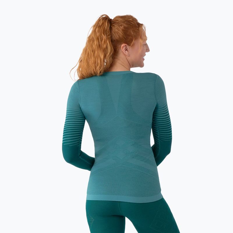 Dámská termoakční mikina Smartwool Intraknit Thermal Merino Baselayer Pattern Crew cascade 2