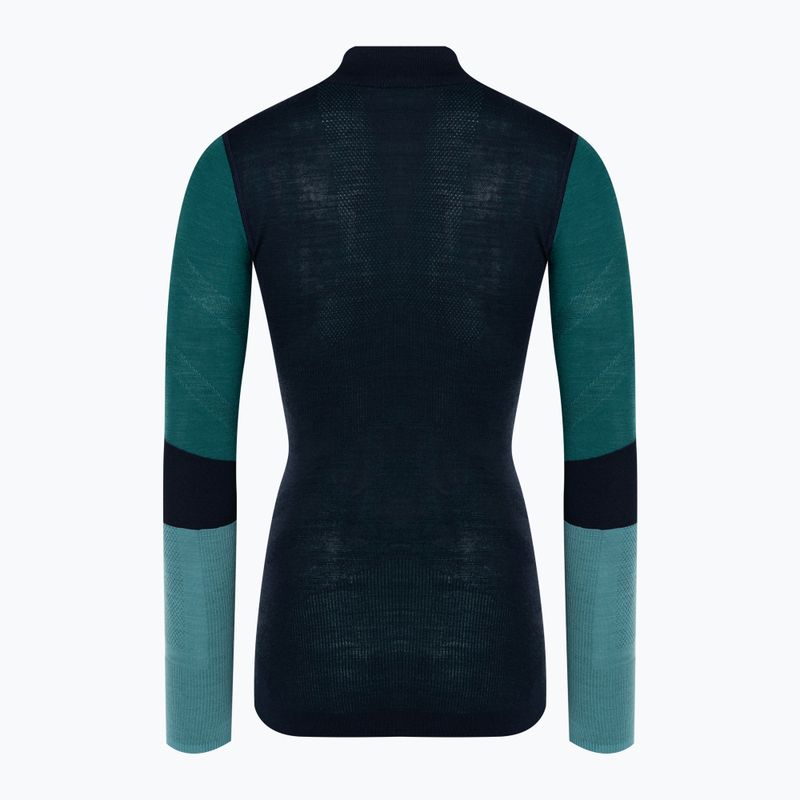 Dámská termoakční mikina Smartwool Intraknit Thermal Merino Baselayer Colorblock 1/4 Zip navy 4