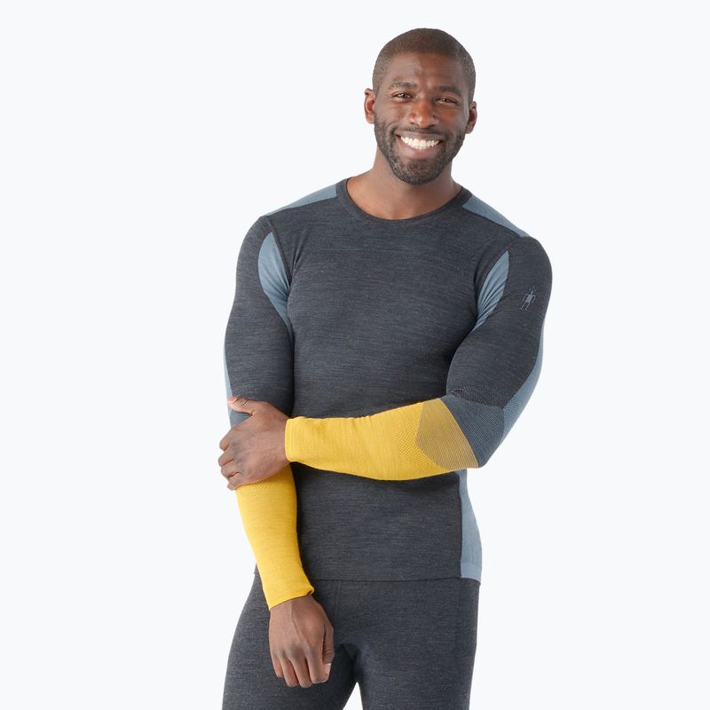 Pánské termo tričko longsleeve  Smartwool Intraknit Thermal Merino Baselayer Colorblock Crew charcoal