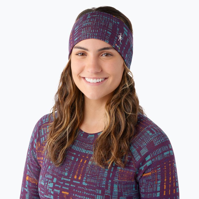 Čelenka Smartwool Thermal Merino Reversible purple iris digi plaid 2
