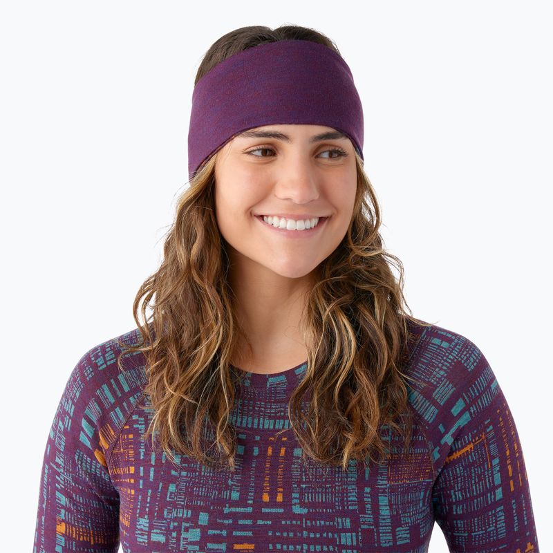 Čelenka Smartwool Thermal Merino Reversible purple iris digi plaid 3