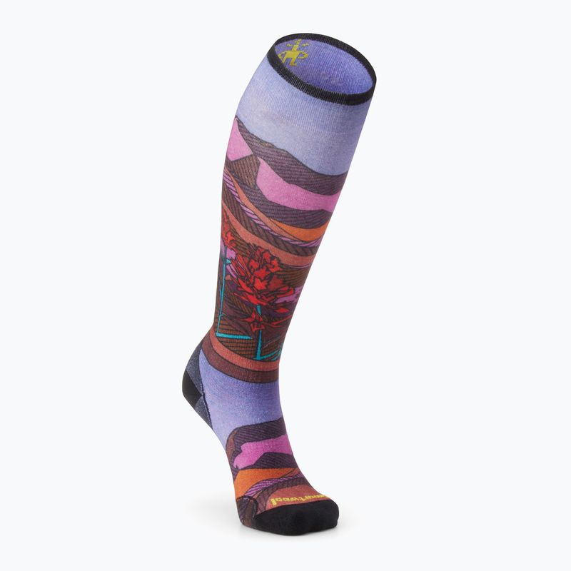 Dámské lyžařské ponožky Smartwool Ski Zero Cushion Floral Field Print OTC picante 5