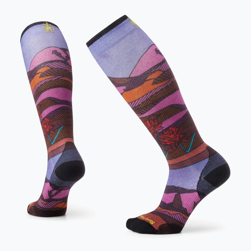 Dámské lyžařské ponožky Smartwool Ski Zero Cushion Floral Field Print OTC picante 6