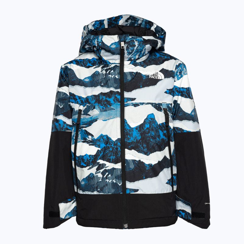 Dětská lyžařská bunda The North Face Freedom Insulated optic blue mountain traverse print