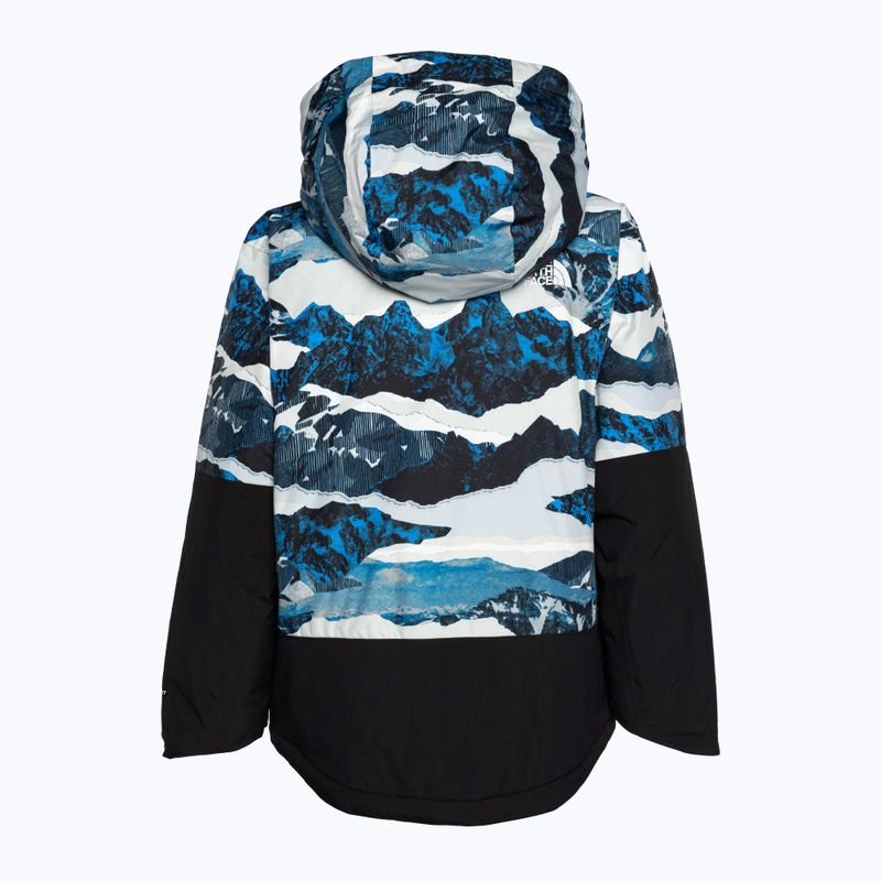 Dětská lyžařská bunda The North Face Freedom Insulated optic blue mountain traverse print 2