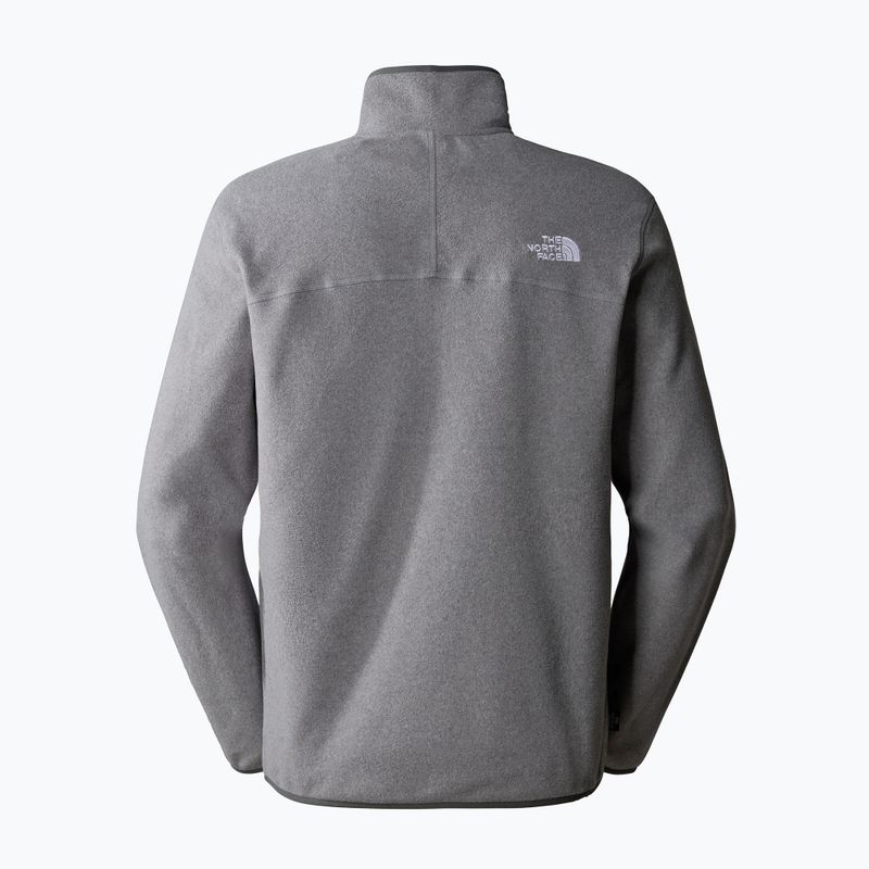 Pánská fleecová mikina The North Face 100 Glacier 1/4 Zip středně šedá heather 5