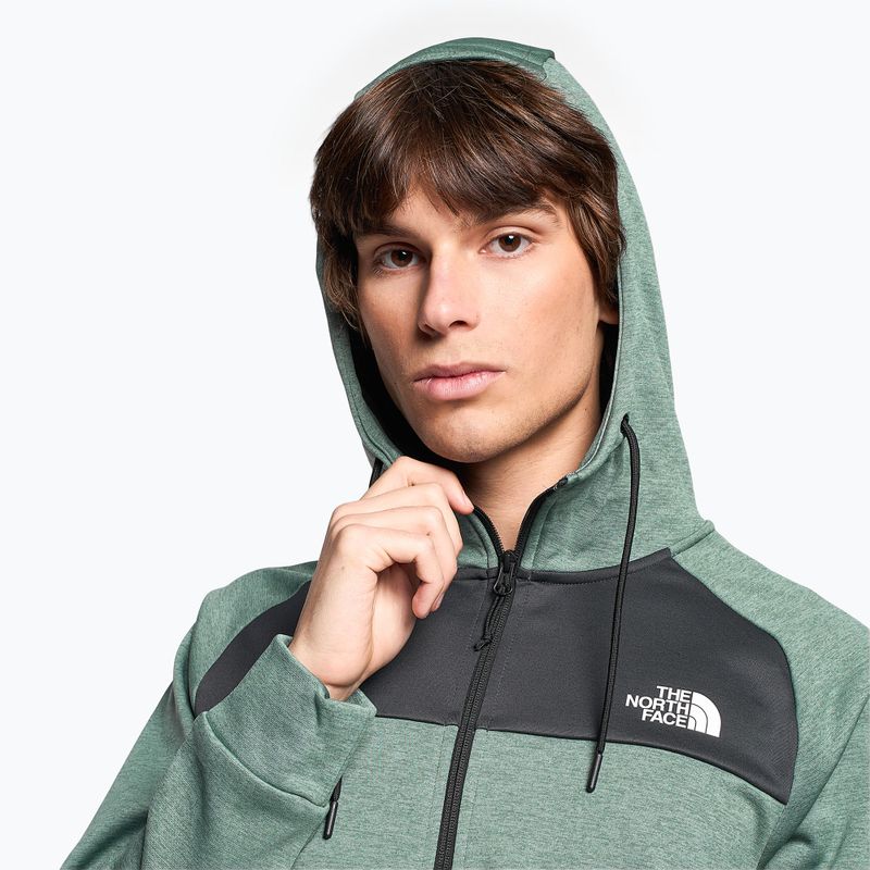 Pánská trekingová mikina The North Face Reaxion Fleece F/Z Hoodie dark sage heather/asphalt grey 3