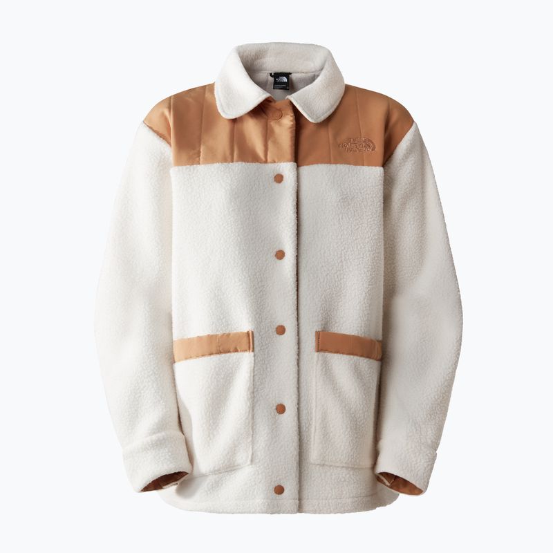 Dámská mikina The North Face Cragmont Fleece Shacket gardenia white/almond butter 4