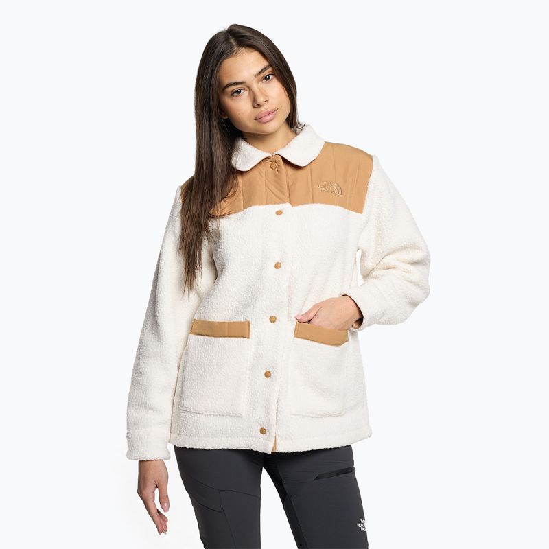 Dámská fleecová bunda The North Face Cragmont Fleece Shacket gardenia white/almond butter