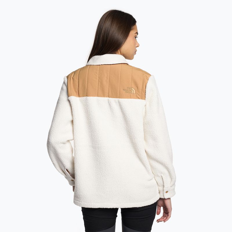 Dámská mikina The North Face Cragmont Fleece Shacket gardenia white/almond butter 2