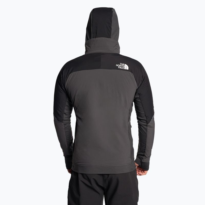 Pánská lyžařská bunda The North Face Dawn Turn Hybrid Ventrix Hoodie asphalt grey/black/shocking orange 2