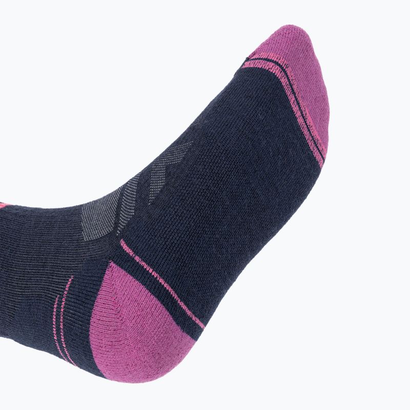Dámské trekové ponožky  Smartwool Hike Light Cushion Tube Stripe Crew deep navy/power pink 5