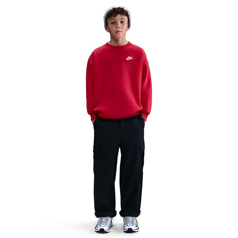 Dětská mikina Nike Sportswear Club Fleece university red/white 8