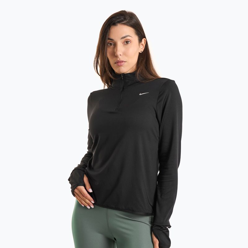 Dámské běžecké tričko s dlouhým rukávem Nike Swift Element UV 1/4-Zip black